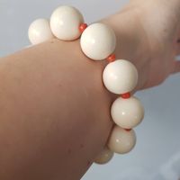 vintagearmband aus Mammutbein und edel Korallen