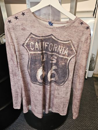 Langarmshirt grau California US 66 Gr L neu