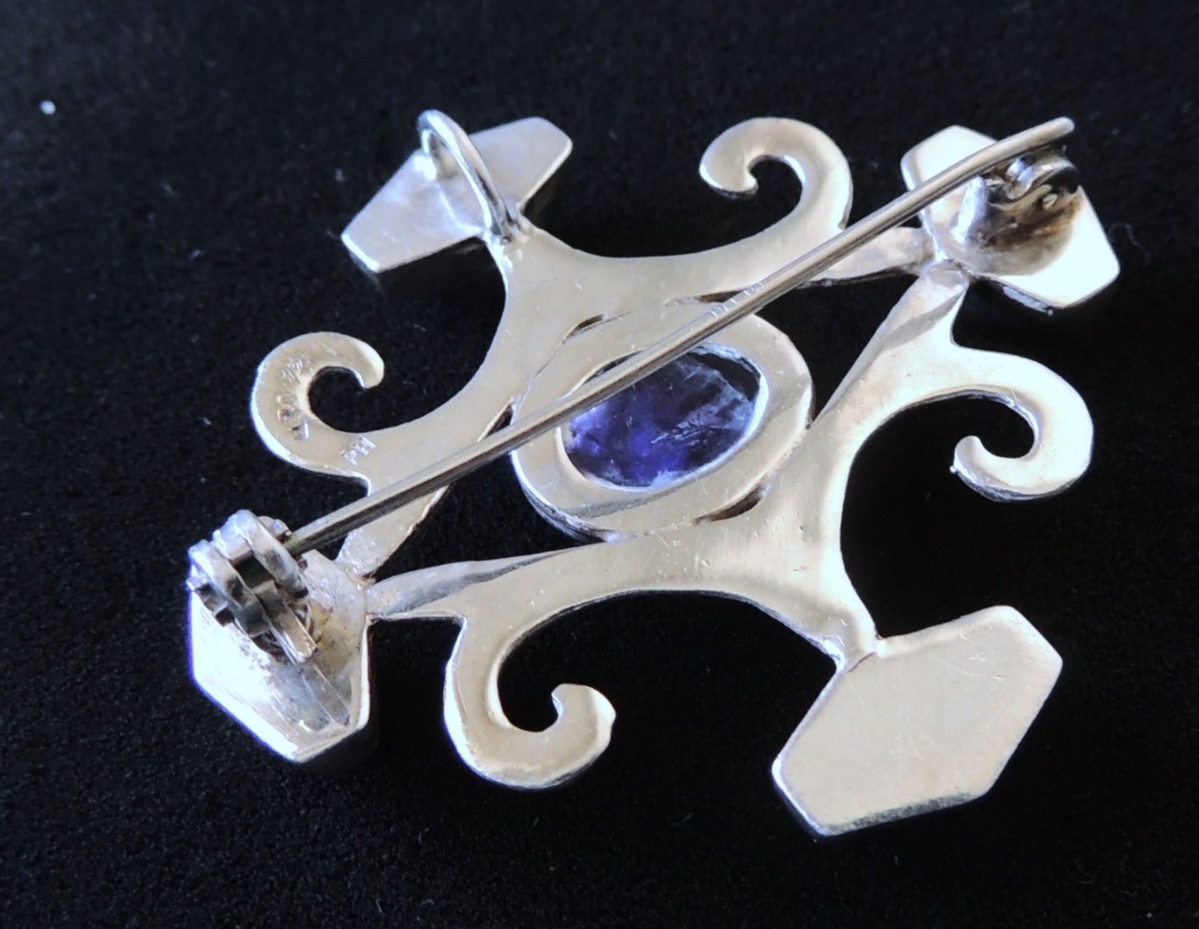 Ciondoli: Amethyst Silber 925 Brosche / Anhänger – Usato da Waldenburg venduto da schaller707 3