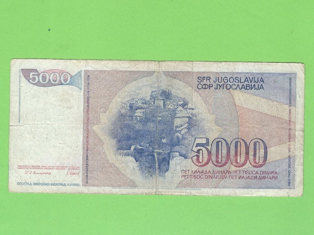 5000 Dinar Banknote Jugoslawien, Sammlerstück! (Gebraucht) in Zürich ...