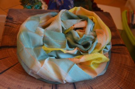 ECHARPE NEU - (S) - 40% SILK+BAUMWOLLE - CM 180X52