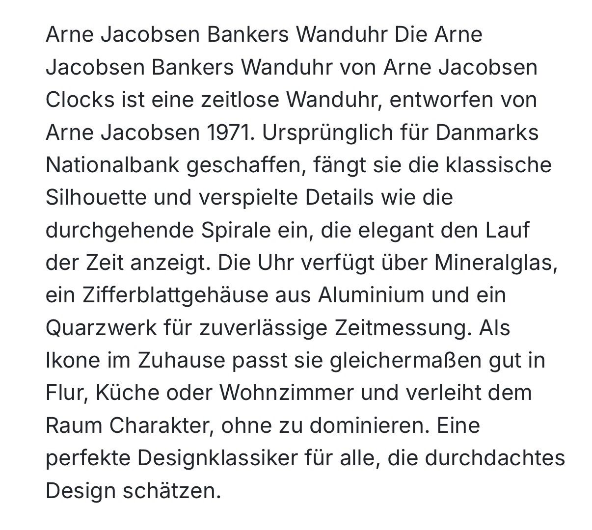 Arne Jacobsen Watches Montres: Arne Jacobsen Wand-Uhr – Neuf avec emballage d'origine à Meilen par Sura18 7