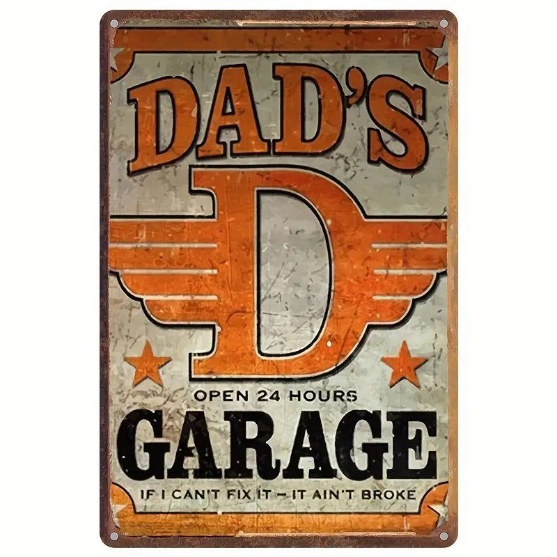 Insegne: Blechschild "Dad's Garage" – Nuovo e nell'imballaggio originale da Kollbrunn venduto da equipe-bachofner.ch