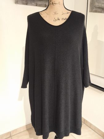 Damen Pullover Oversized Schwarz Made in Italy Grösse L