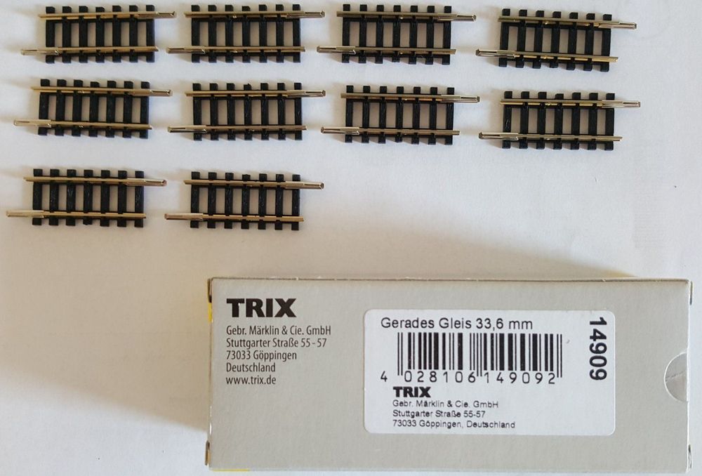 10 x Gerades Gleis L = 33.6 mm Spur N | Kaufen auf Ricardo