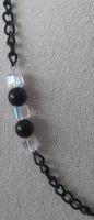 Schwarze Halskette mit Glas- und Acrylperlen, neuwertig
