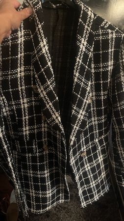 Damen Blazer kariert schwarz weiss Grösse XL neuwertig
