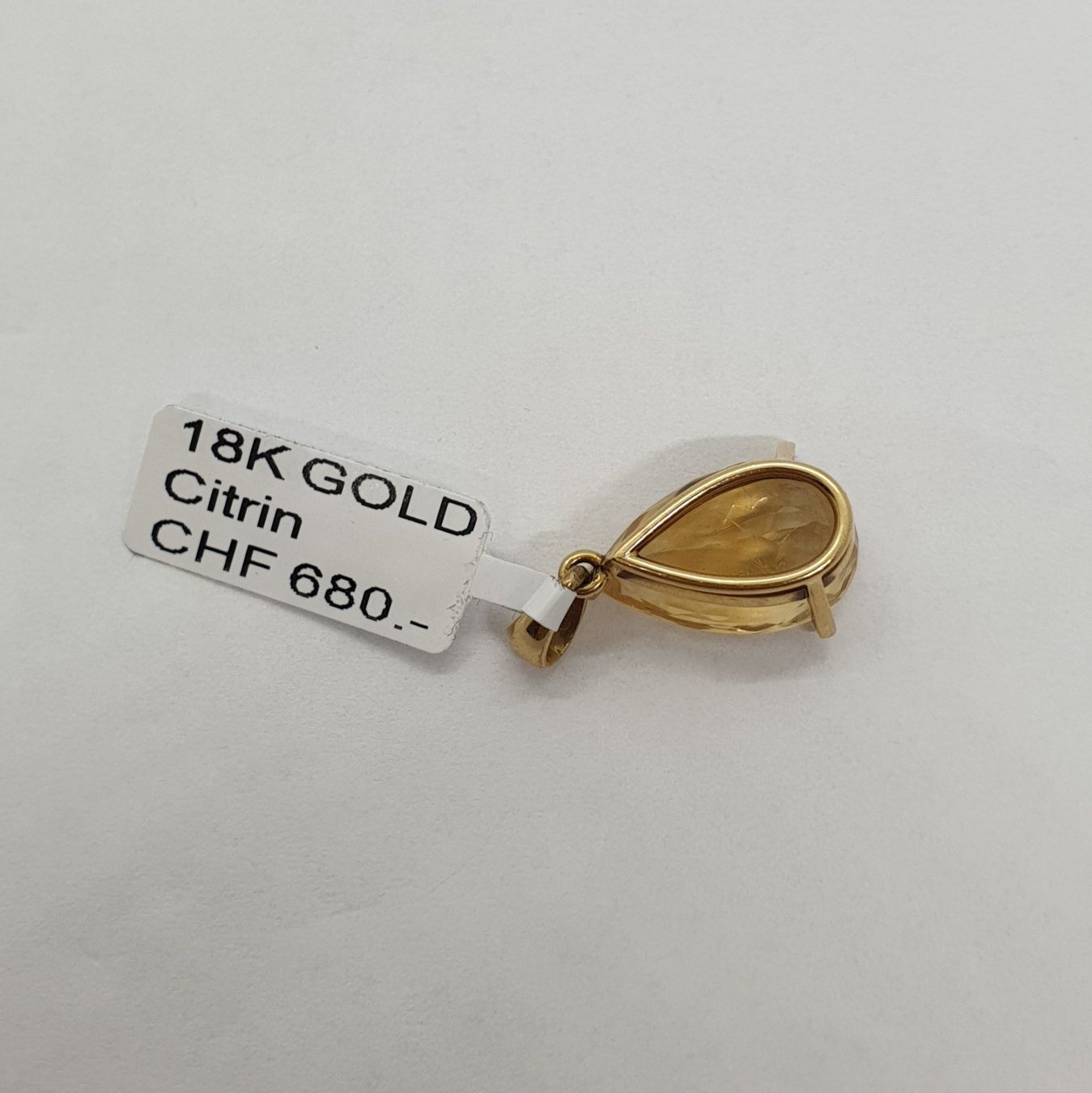 Anhänger: Echt 18K Gold - Citrin Anhänger – Gebraucht aus Luzern von Luzern-Goldhaus 2