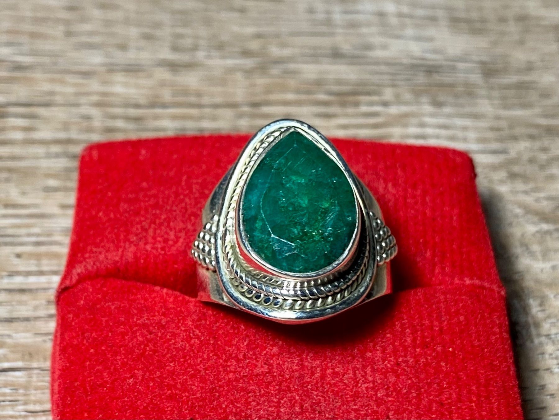 Anelli: Orientalischer Silber 925 Ring mit natürlichem Smaragd – Nuovo e nell'imballaggio originale da Laax venduto da Kiki_Kingdom3 6