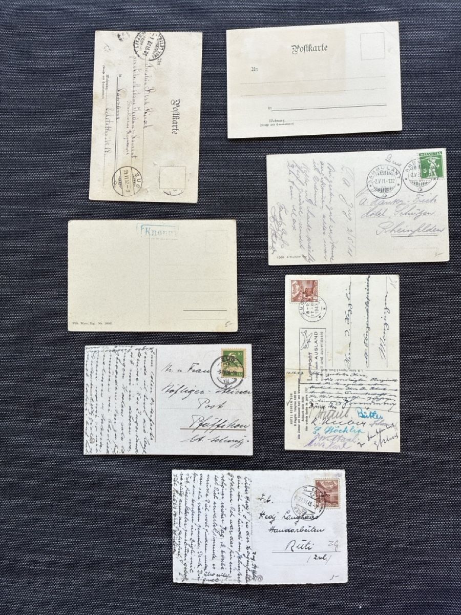 Cartoline postali: 14 Ansichtskarten Schweiz von Zug  A – Usato da Oftringen venduto da Cla.vD.74 1
