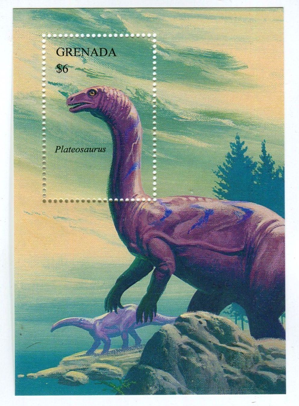 Alle Briefmarken: Block "Dinosaurier". Grenada. – Neu und originalverpackt aus Basel von Butsch5