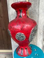 Vase rot Keramik made in W-Germany 1030 42cm