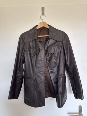 Damen Lederjacke braun mit Knöpfen guter Zustand