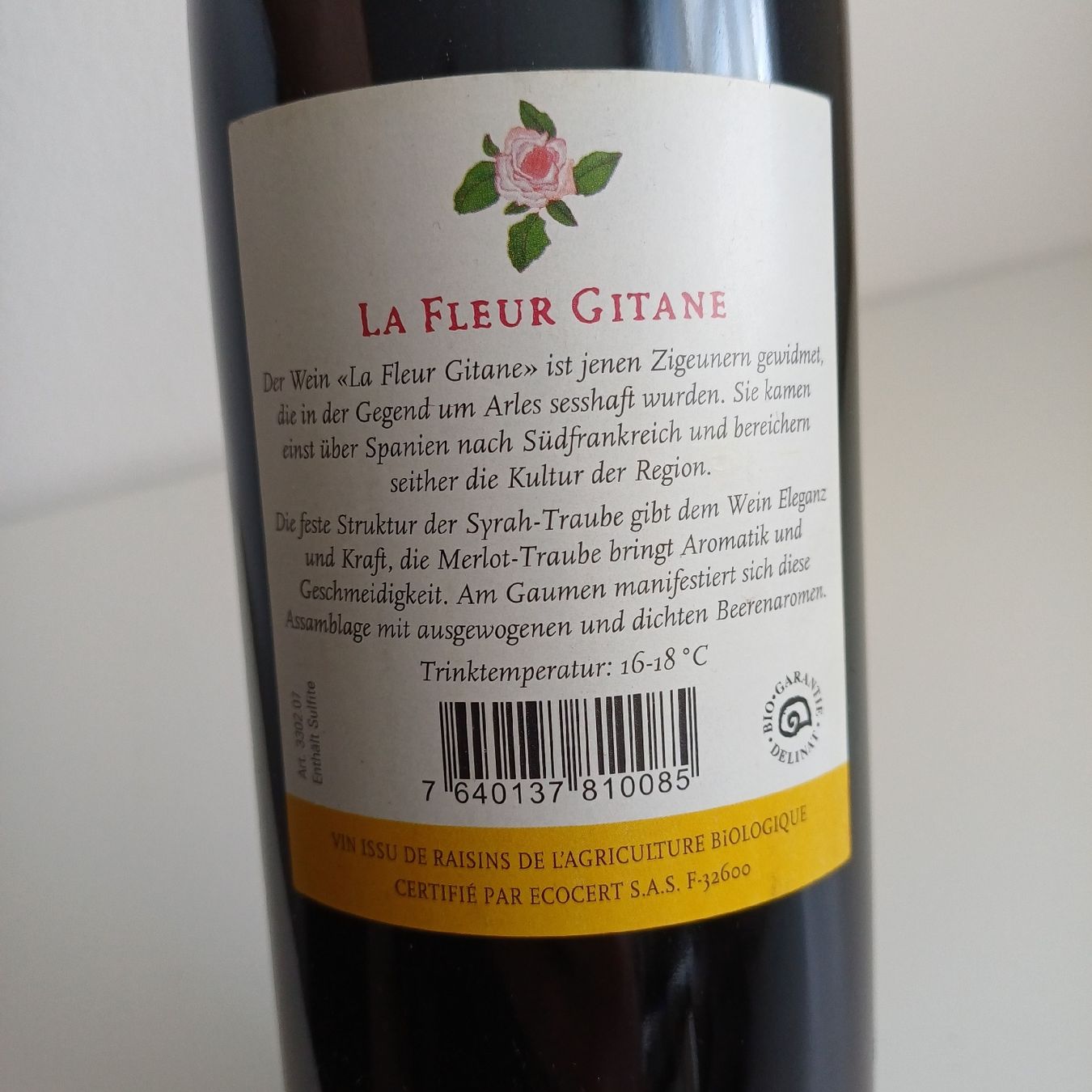 Wein: La Fleur Gitane 2007, Vin de Pays d'Oc, Rotwein! – Neu und originalverpackt aus Zürich von Secondito 2