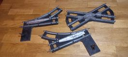 MÄRKLIN SPUR 0 alte Weichen und Kreuzung aus Blech