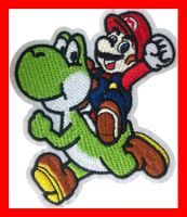 Super Mario und Yoshi Badge Aufnäher Dinosaurier Nintendo