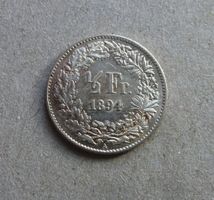++ 1/2 Franken 1894 A, gute Erhaltung
