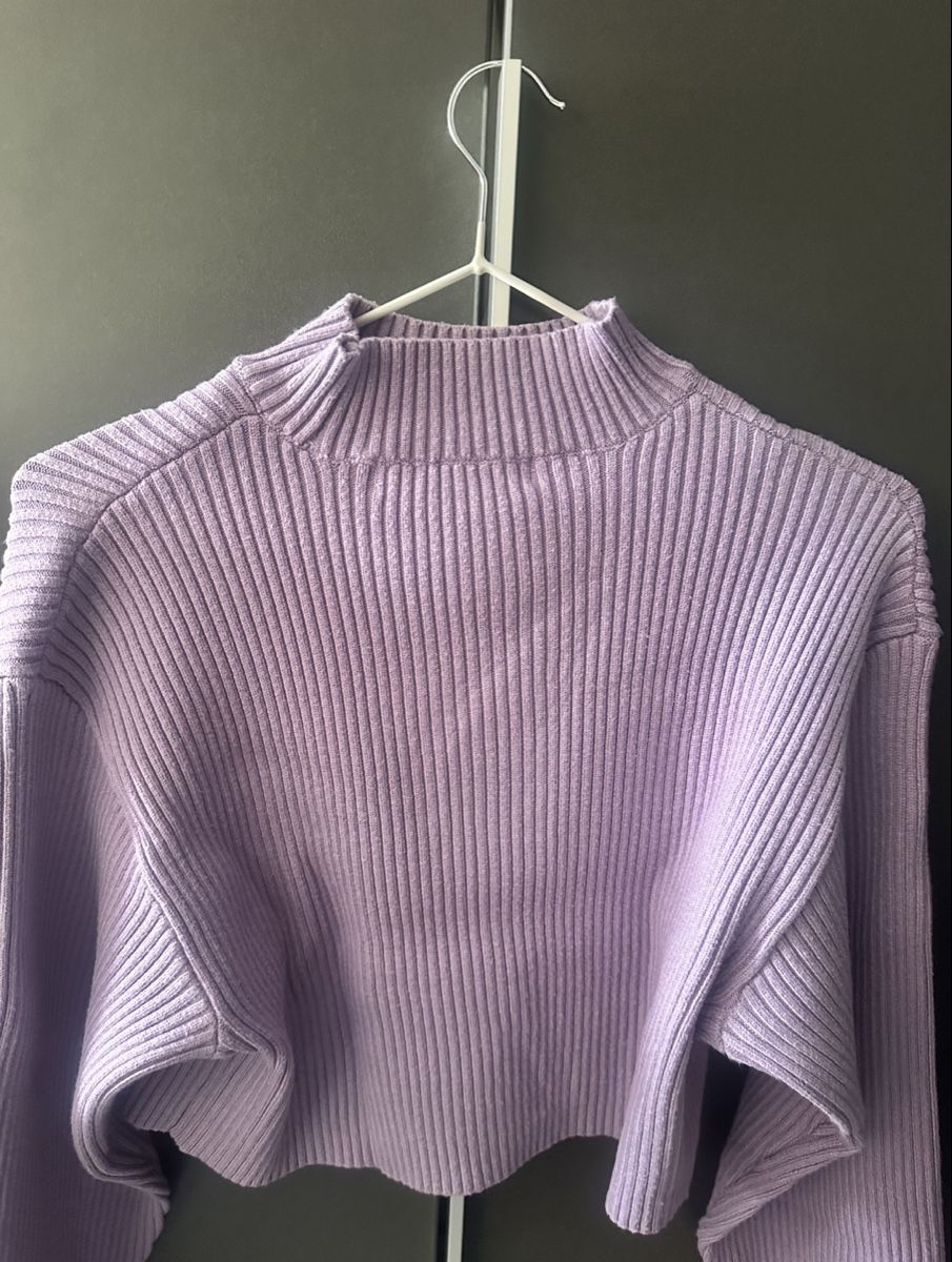 Bershka Pulls & Sweat-shirts: Lila gerippter Pullover – D'occasion à Turgi par pa.ti.d 3