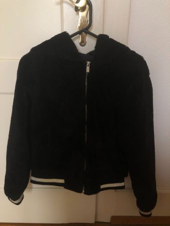 FB Sister Plüsch-Jacke/Hoodie Gr. L, schwarz, neuwertig