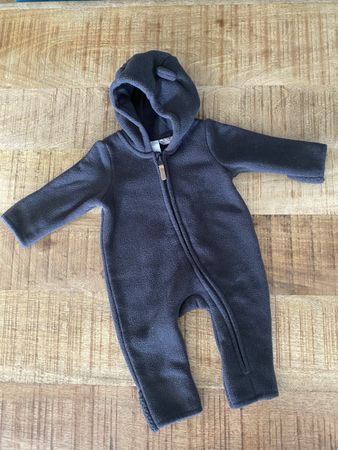 Fleece-Overall mit Kapuze Gr.56