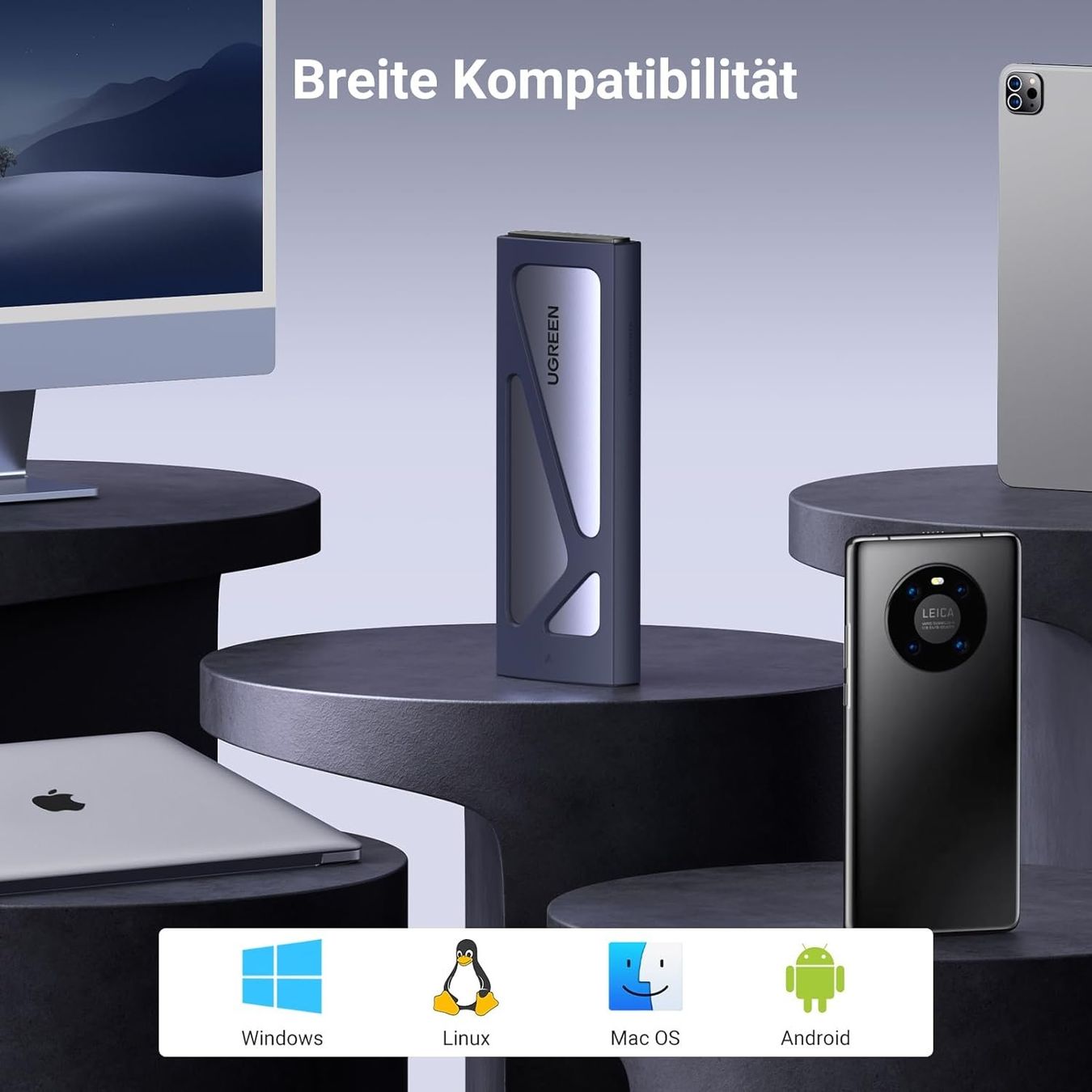 Dischi rigidi: M.2 NVMe PCIe USB-C SSD-Gehäuse 10Gbps – Nuovo e nell'imballaggio originale da Châtelaine venduto da topshop.switzerland 6