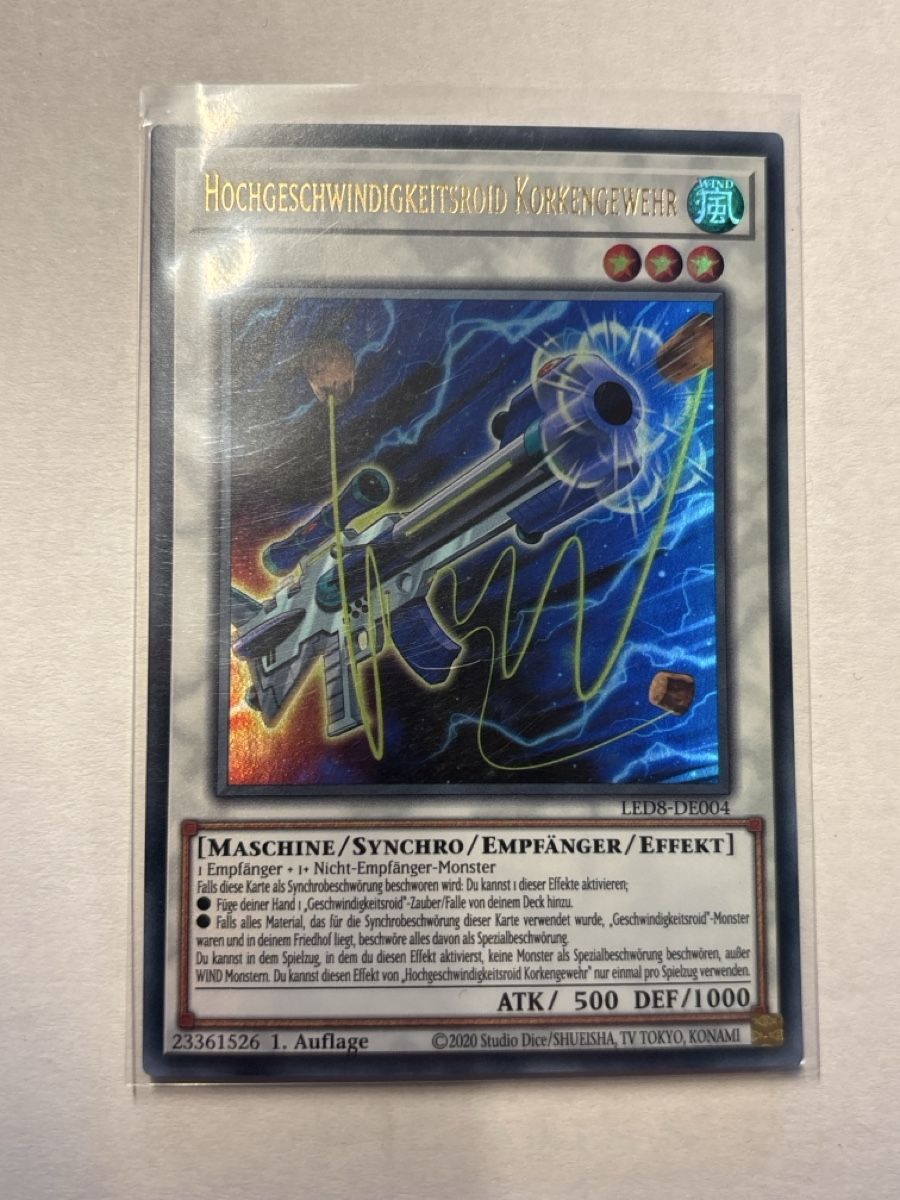 Yugioh Carte collezionabili: Hochgeschwindigkeitsroid Korkengewehr LED3-DE004 – Usato da Speicherschwendi venduto da YugisKartenKammer