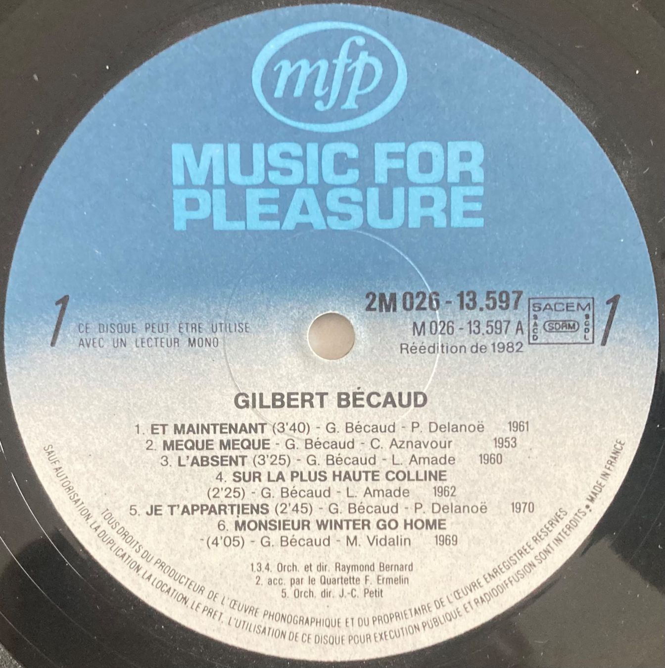 Dischi in vinile: GILBERT BECAUD - GILBERT BECAUD – Usato da Poliez-Pittet venduto da Newtown-Records 2