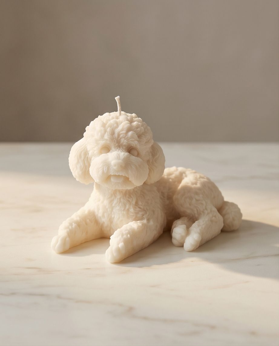 Candele: Kerze Hund form Weiss Deko Neu – Nuovo e nell'imballaggio originale da Unterentfelden venduto da Byhnluxury