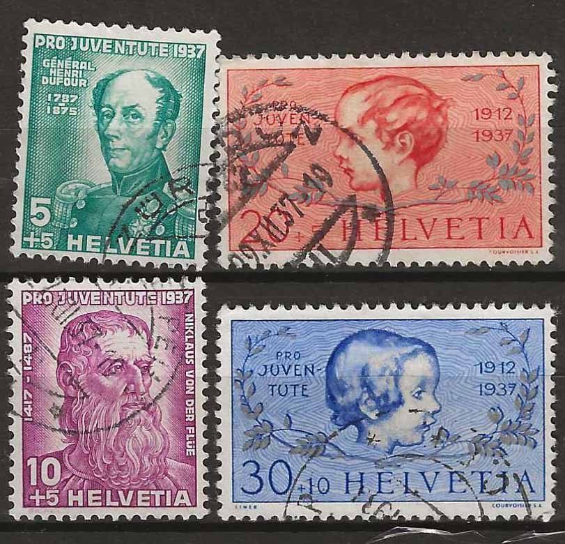 Tutti i francobolli: PJ037 - Pro Juventute 1937 obl. – Usato da Trélex venduto da Phil_Albert