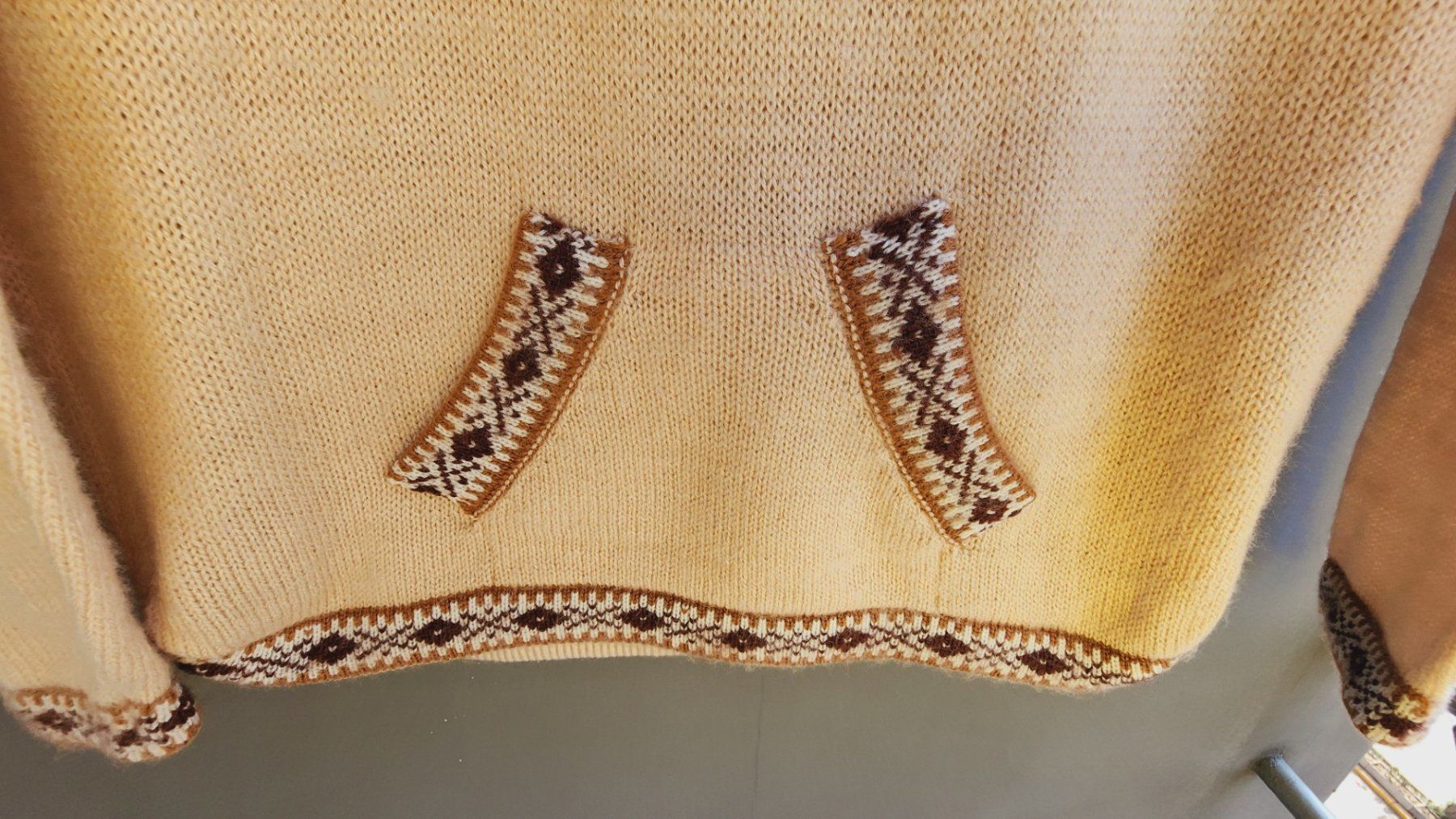 Maglioni & Felpe: wunderschöner Alpaka Pullover Gr.L, Farbe Beige, Braun, NEU! – Nuovo (secondo la descrizione) da Lima- Peru venduto da Alpaka-Haus 2