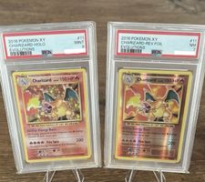 2 Pokemon Karten Charizard 2016 Evolutions PSA 9 und 7