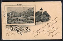 Chateau-d-Oex, Blick auf den Ort und Kir