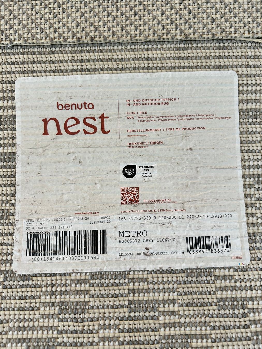 Teppiche: Nest In- & Outdoor-Teppich Metro Grau – Gebraucht aus Riedholz von rebeccas 2