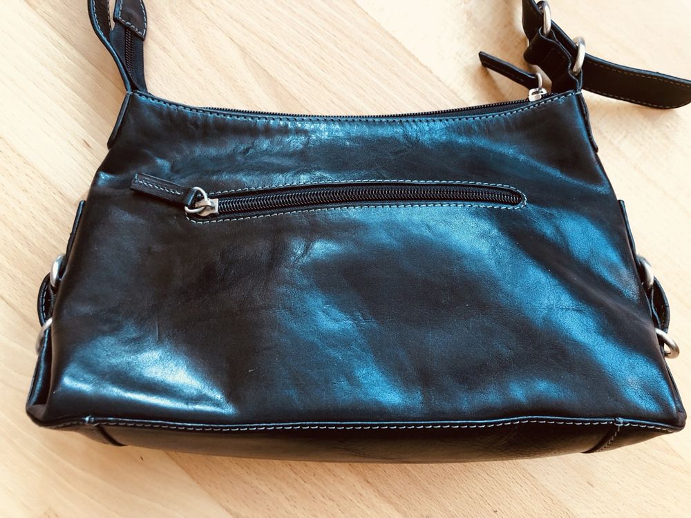 Schwarze Lederhandtasche (wie neu) 2