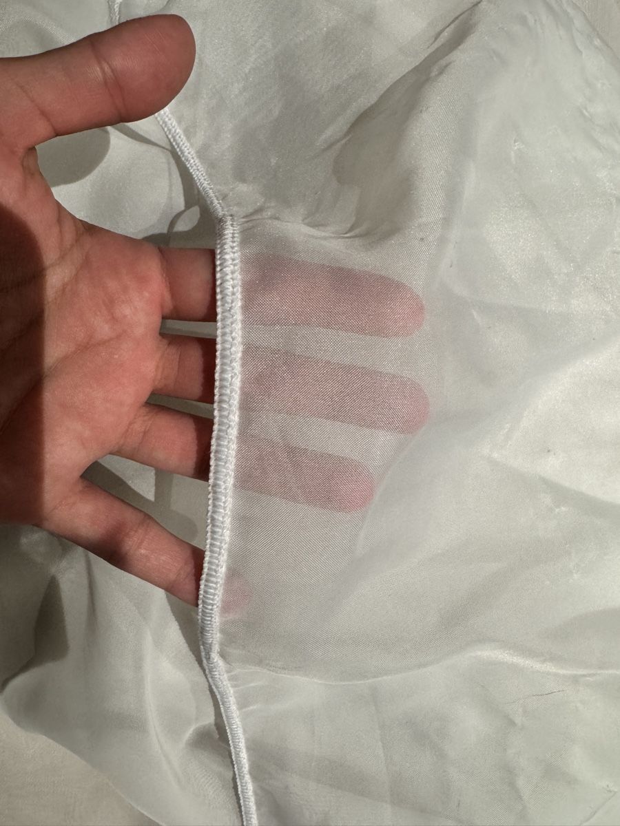 Tende: 2x Transparenter Vorhang weiss  – Difettoso da Bremgarten AG venduto da val_ch 2