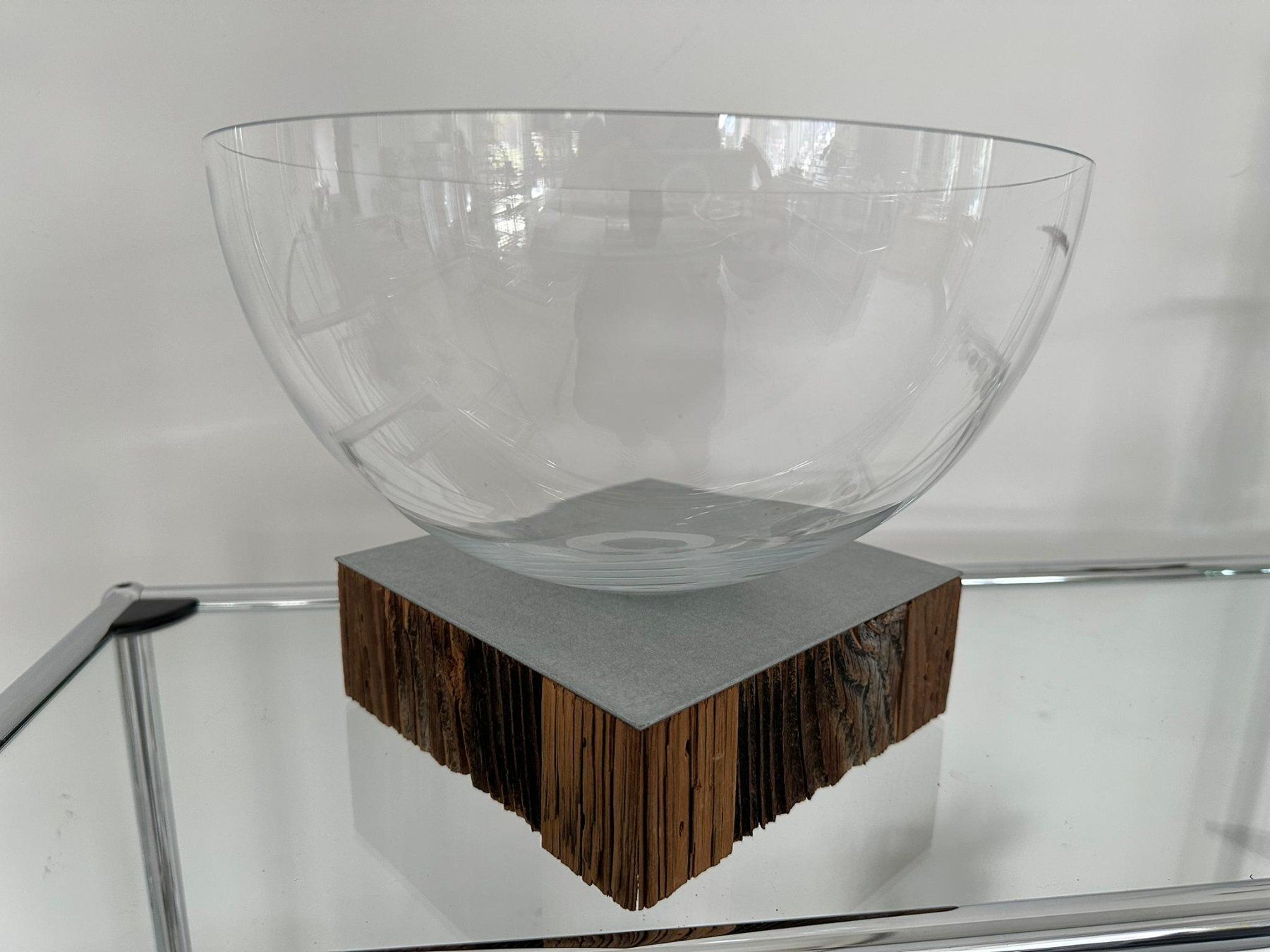 Schalen: NEU: Designer Glasschale mit Holzfuss – Neu (gemäss Beschreibung) aus Buchs SG von bagno2