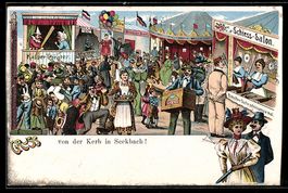 Litho Volksfest, Leierkastenmann, Kasper