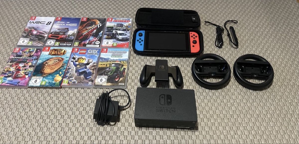 Nintendo Console: Nintendo Switch 1, Mario Wheel, Spiele – Usato da Solothurn venduto da Bobesch08