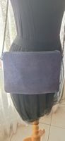 Sac bandoulière bleu marine en daim véritable