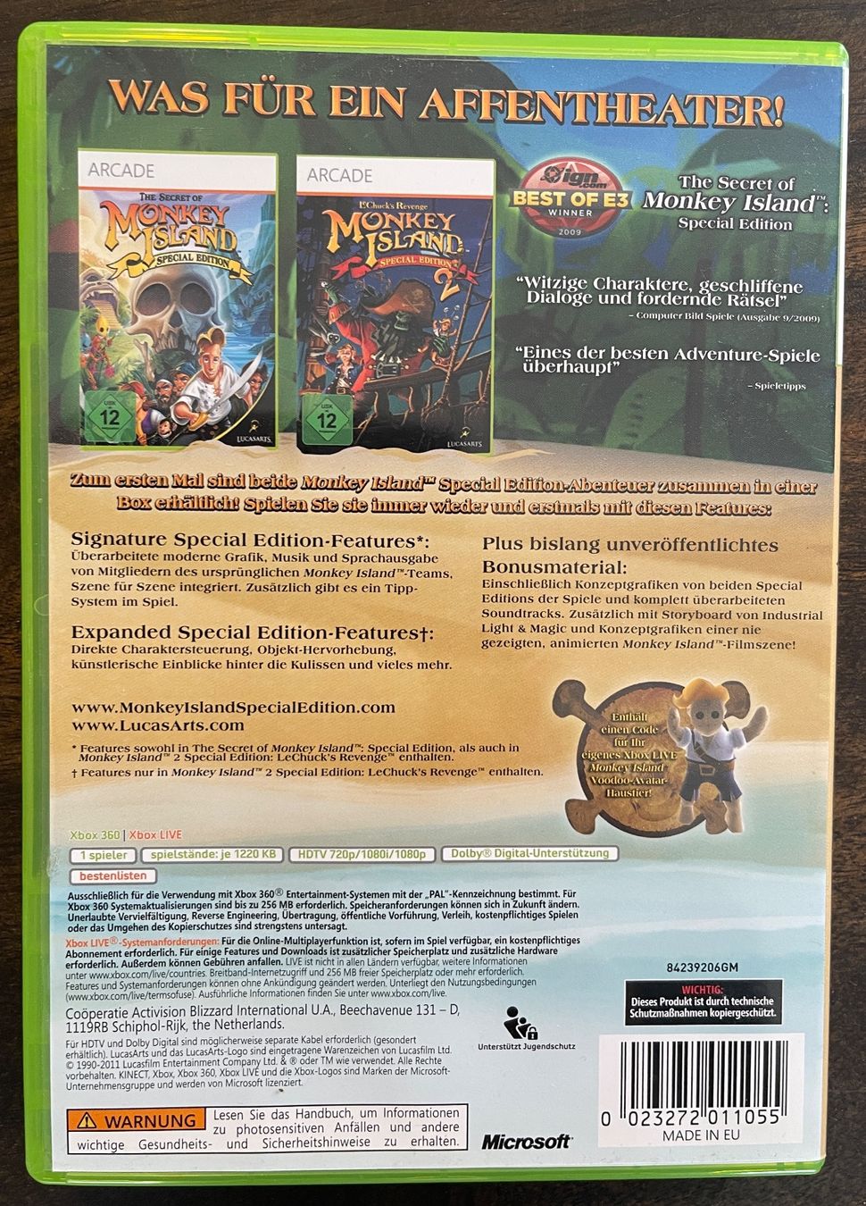 Microsoft Spiele: X-BOX 360 Monkey Island Special Edition Collection – Gebraucht aus Arbon von Umay1 1