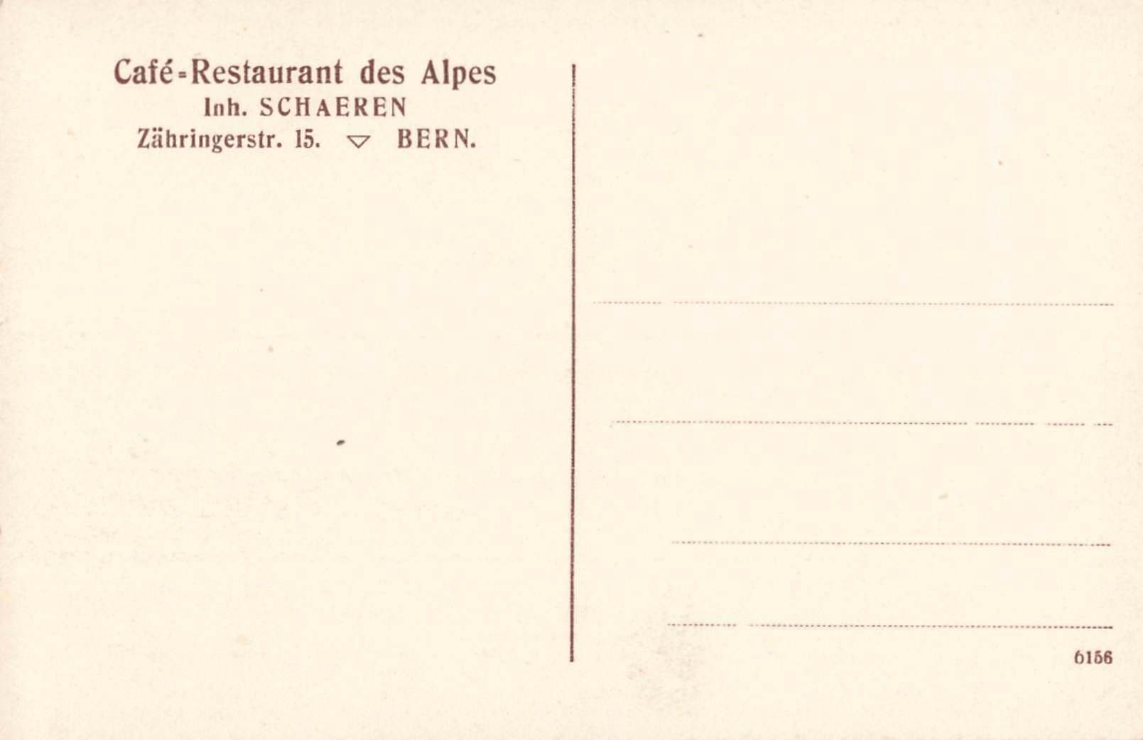 Ansichtskarten: Gruss aus BERN - Café des Alpes, mit Oldtimer und Pferdekuts – Gebraucht aus Winterthur von SchatzchischtliWinti 1