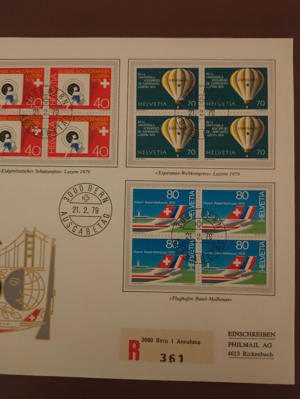 Alle Briefmarken: Schweiz Briefmarkenbogen 1979, Sonderpostmarken komplett – Gebraucht aus matten b. interlaken von jfran17 2