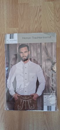 Herren Trachtenhemd weiss Grösse XL (43/44) neu
