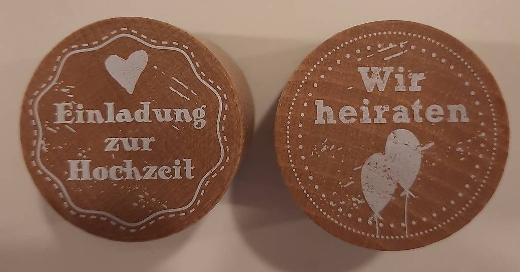 Stempel: Hochzeitsstempel / Einladung – Gebraucht aus Solothurn von j273