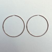 Creolen 60mm Silber 925 rhodiniert Ohrringe • Gross XXL Neu