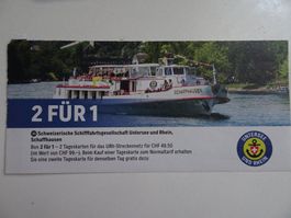 Bon 2 für 1 Schifffahrt Untersee und Rhein, Schaffhausen