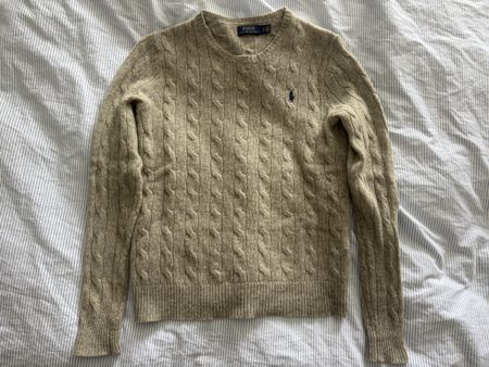 Polo Ralph Lauren Zopfmuster Pullover grau Grösse S/TP