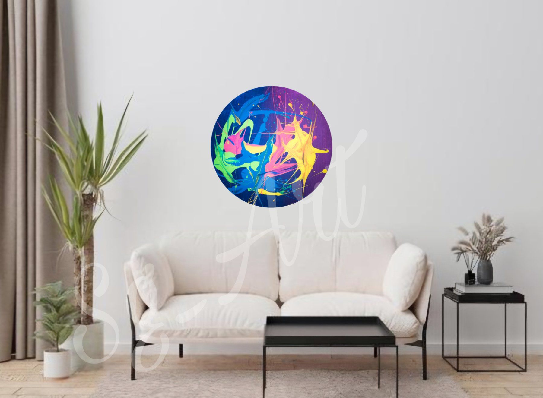 Dipinti: Acrylbild abstrakt pouring bunt Unikat – Nuovo e nell'imballaggio originale da Rheinau venduto da Sussel 1