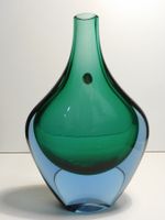 Design Murano Kristall Vase Design Flavio Polli Sommerso