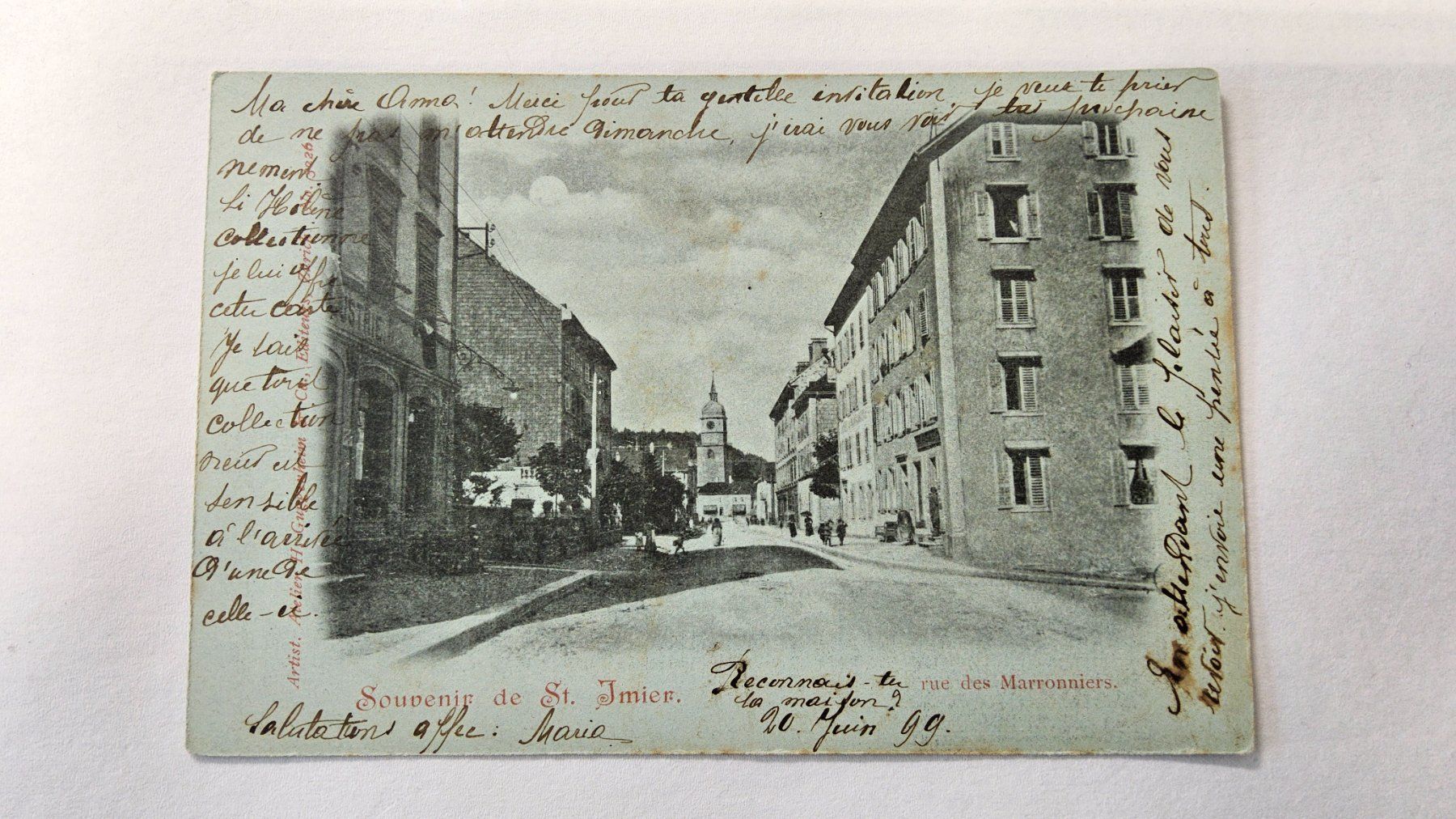 Cartoline postali: Ancienne carte postale, Saint-Imier 1899 – Usato da Malleray venduto da Frederic24